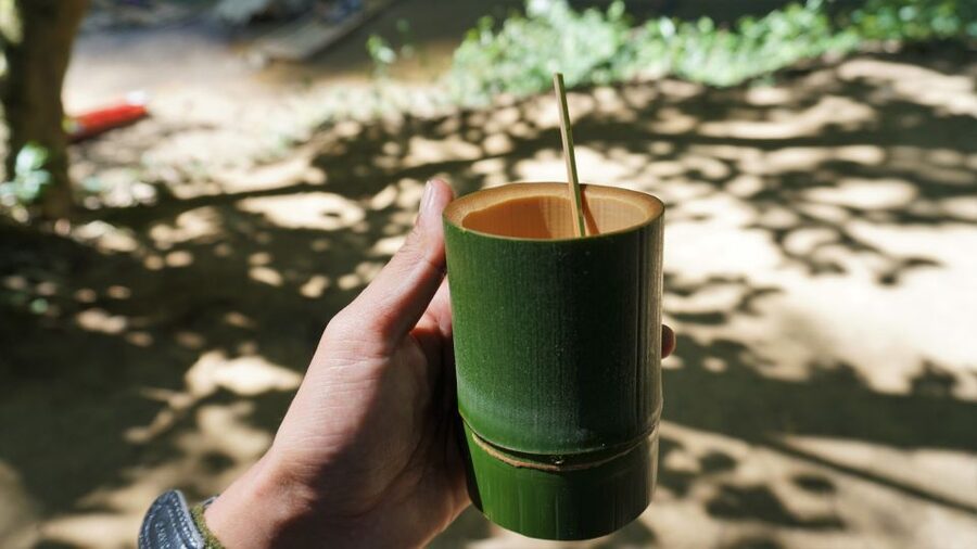 Sok River: Bamboo Raft Ride, Monkey Temple & View Point Tour - Bamboo rafting on the Sok River