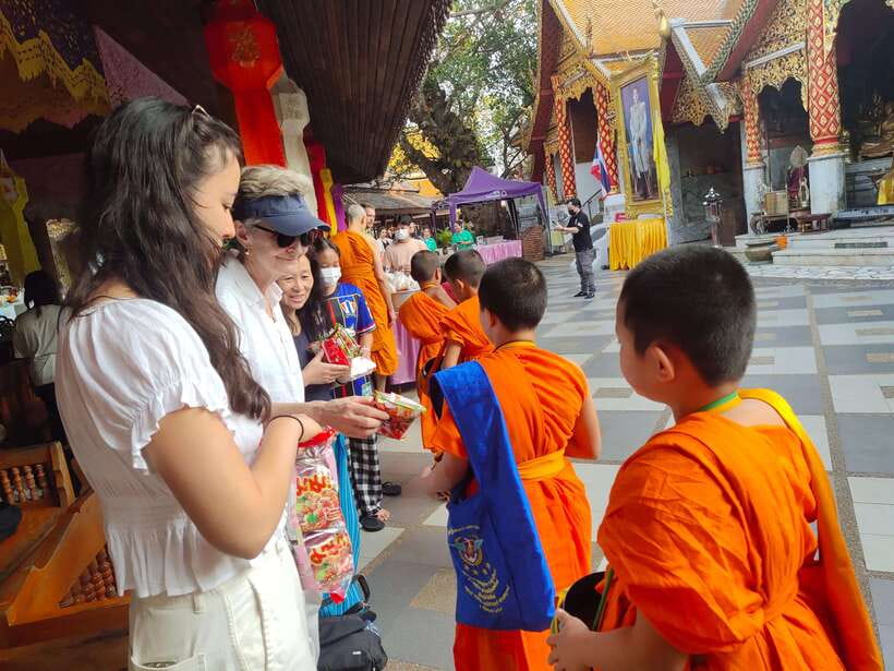 Spiritual Sunrise Wat Doi Suthep, Pha Lat, Alms & Meditation - Wat Phra That Doi Suthep and the 306 steps