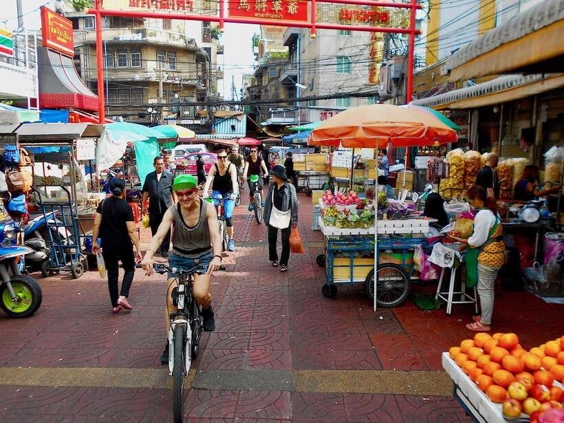 Thai culture and Bangkok local life guided bike tour - Chinatown, with room for snacks and photos