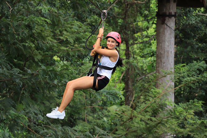 World B+ (Zipline 18 Platforms + Roller + Sky Walk with World Set Menu ) - Hotel pickup and the value of $97.51
